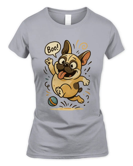 Cute French Bulldog Graphic T-Shirt for Women Casual Cotton Tee