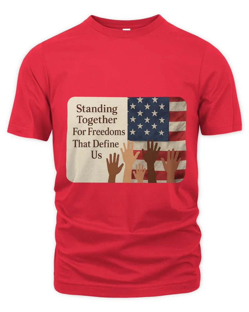 Patriotic Freedom Celebration Graphic Unisex Cotton T-Shirt