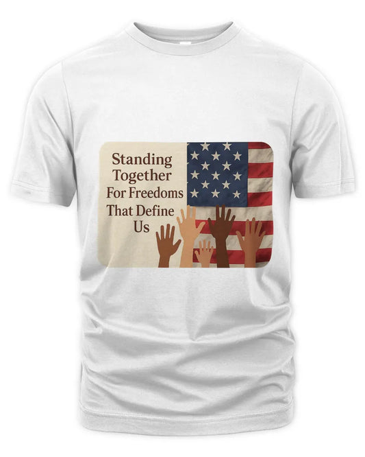 Patriotic Freedom Celebration Graphic Unisex Cotton T-Shirt