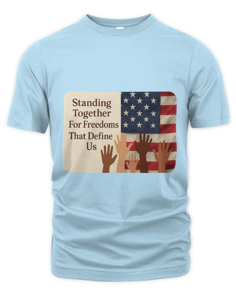 Patriotic Freedom Celebration Graphic Unisex Cotton T-Shirt