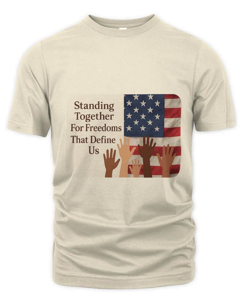 Patriotic Freedom Celebration Graphic Unisex Cotton T-Shirt