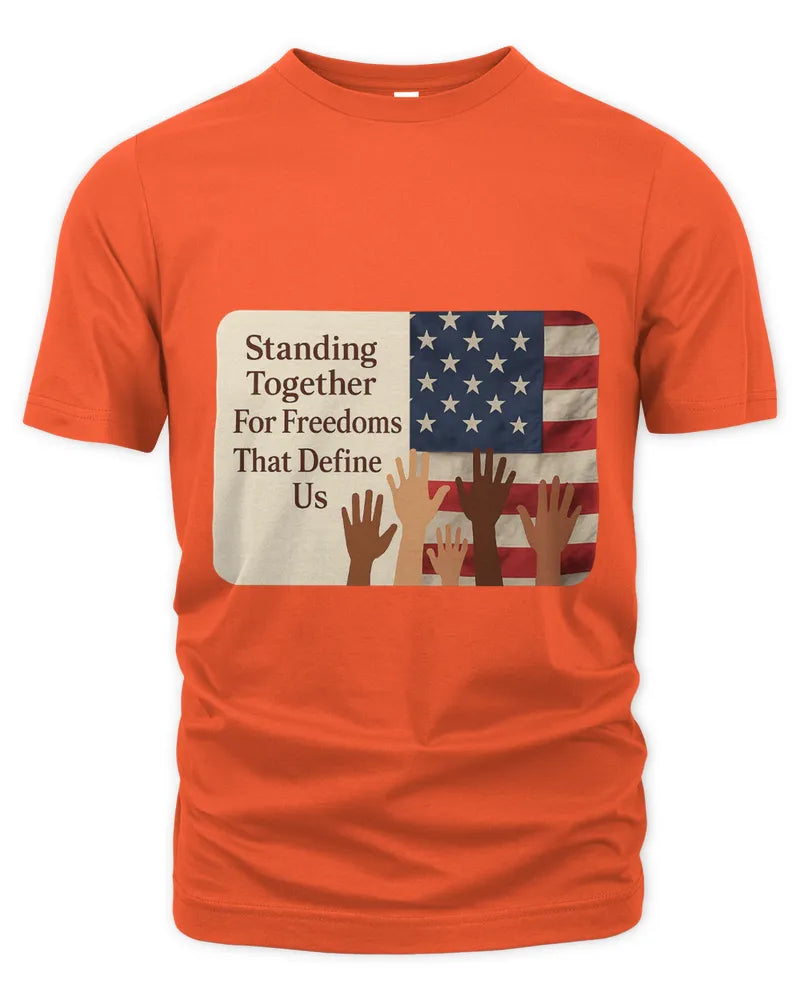 Patriotic Freedom Celebration Graphic Unisex Cotton T-Shirt