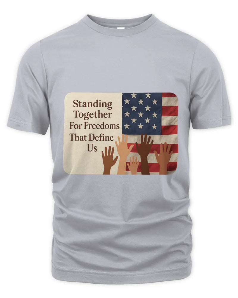 Patriotic Freedom Celebration Graphic Unisex Cotton T-Shirt
