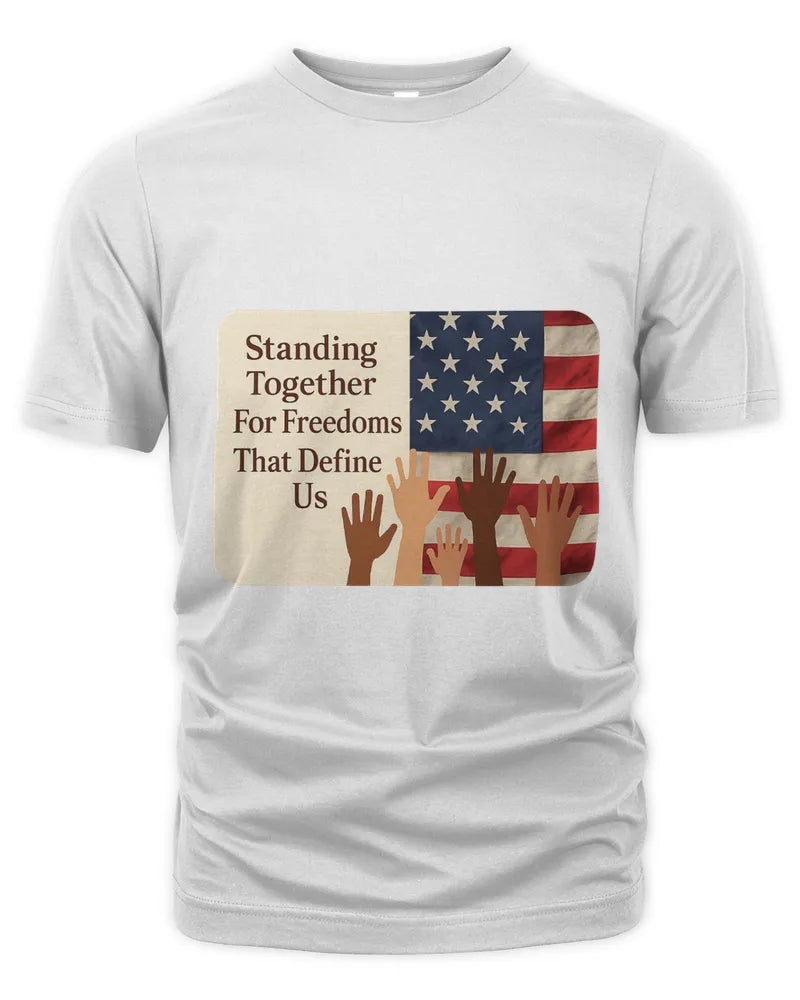 Patriotic Freedom Celebration Graphic Unisex Cotton T-Shirt