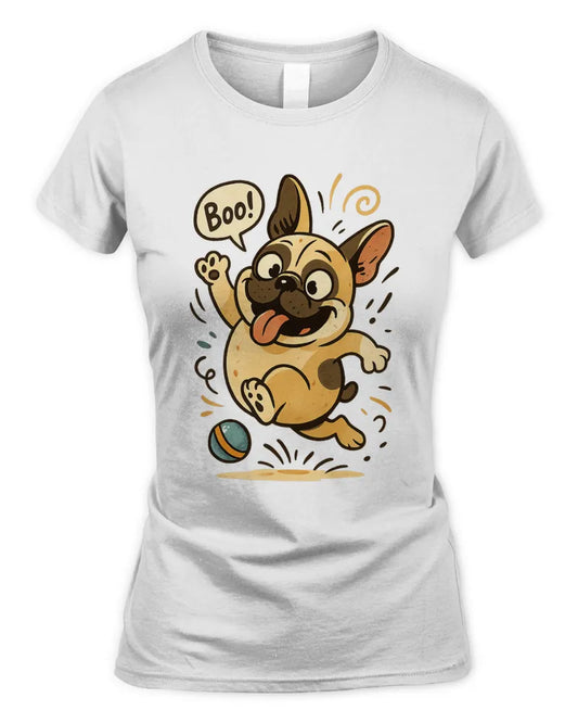 Cute French Bulldog Graphic T-Shirt for Women Casual Cotton Tee