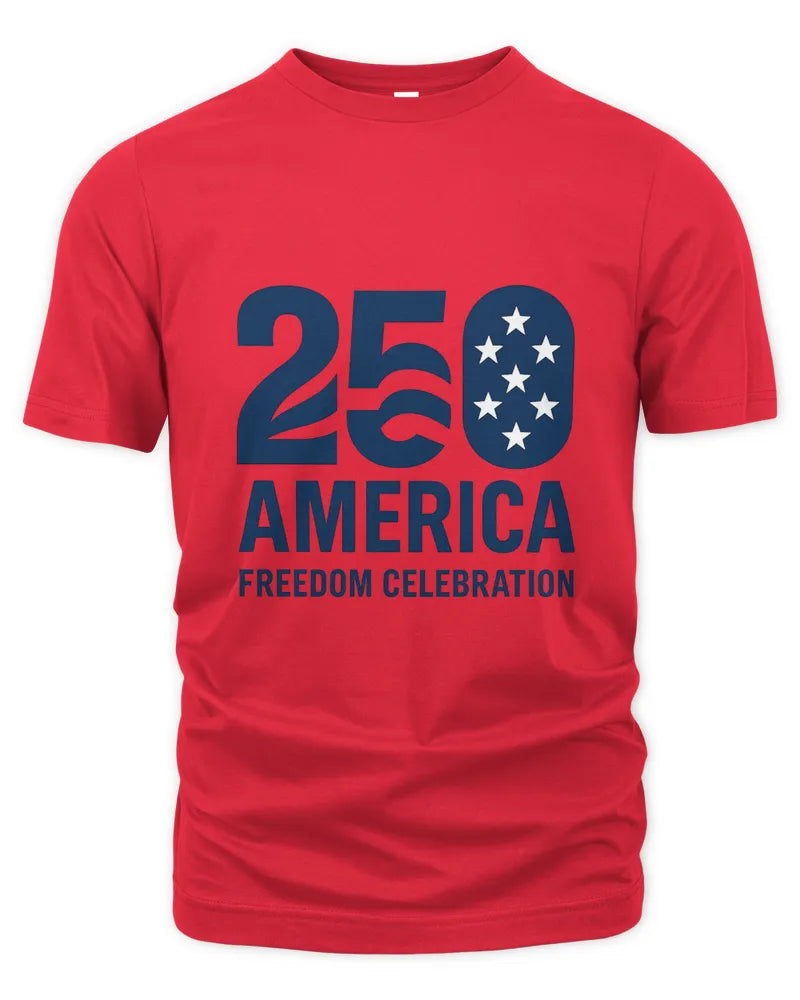 250 America Freedom Celebration Patriotic Graphic Unisex T-Shirt