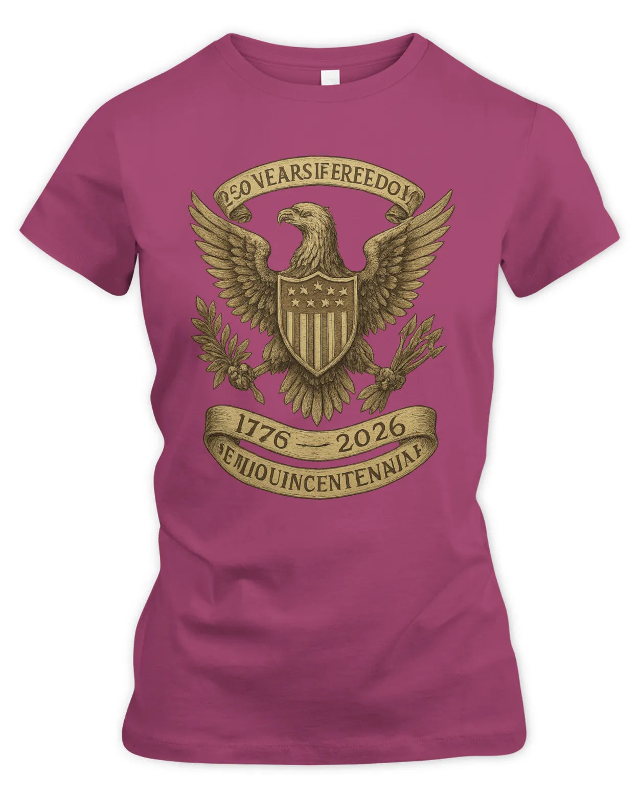 1776–2026 Patriotic Eagle Crest Women's Semiquincentennial Tee