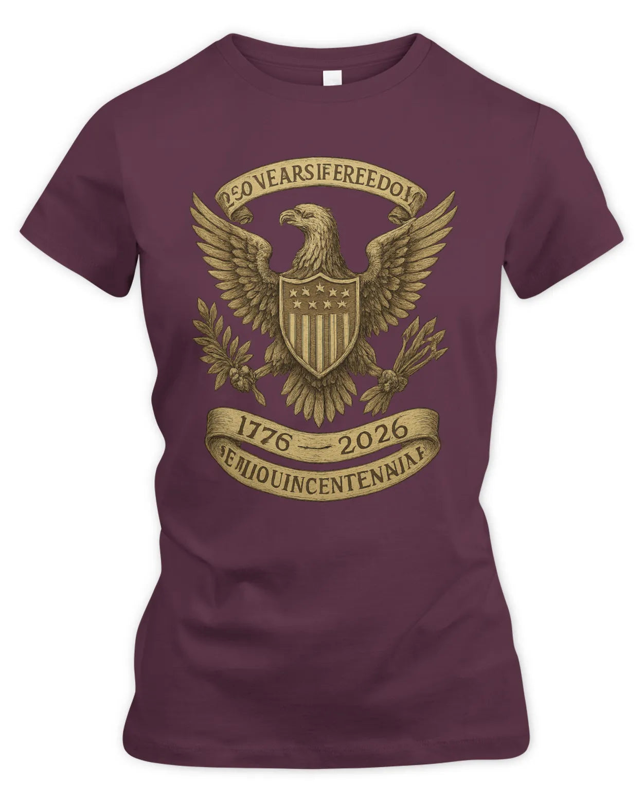 1776–2026 Patriotic Eagle Crest Women's Semiquincentennial Tee