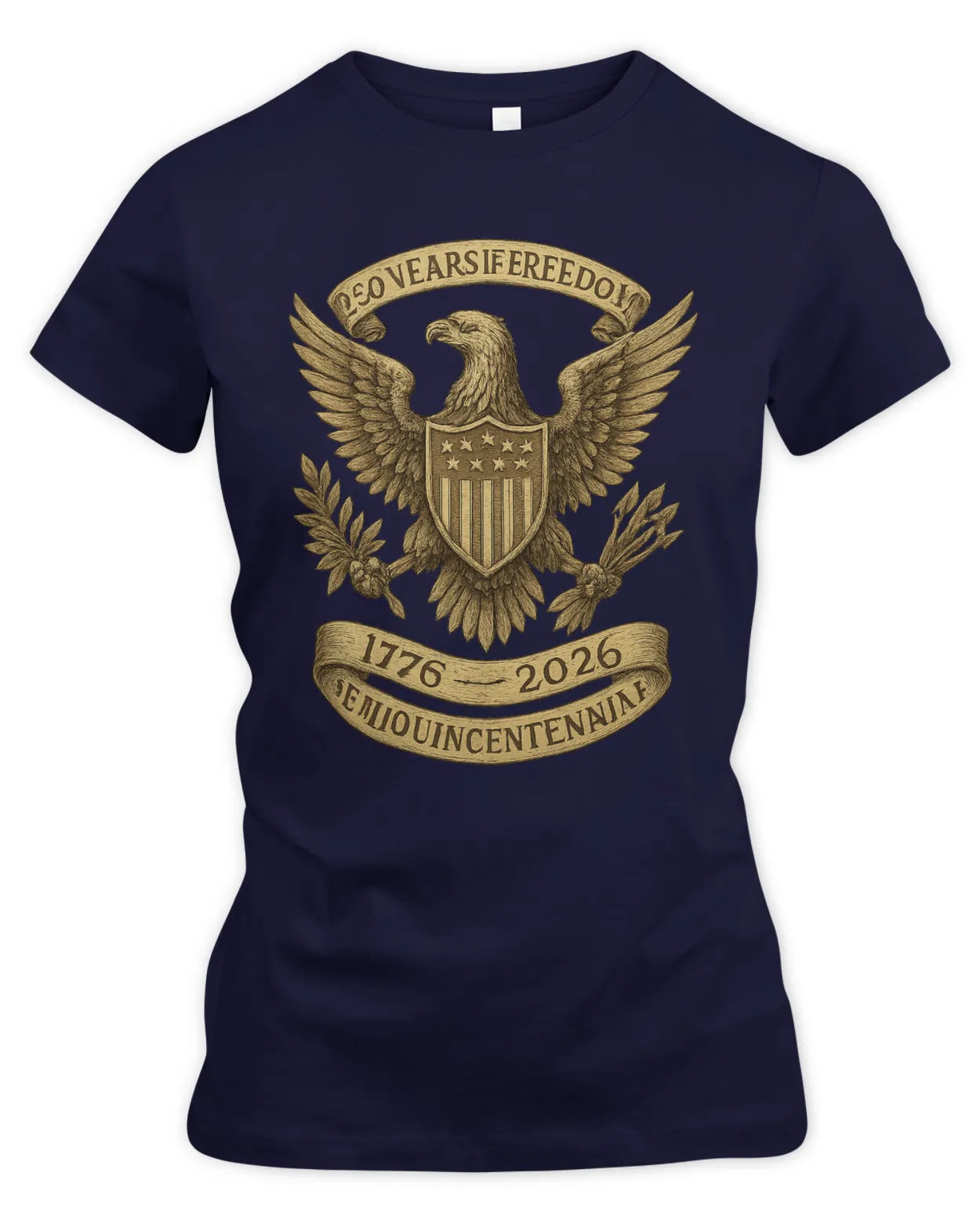 1776–2026 Patriotic Eagle Crest Women's Semiquincentennial Tee