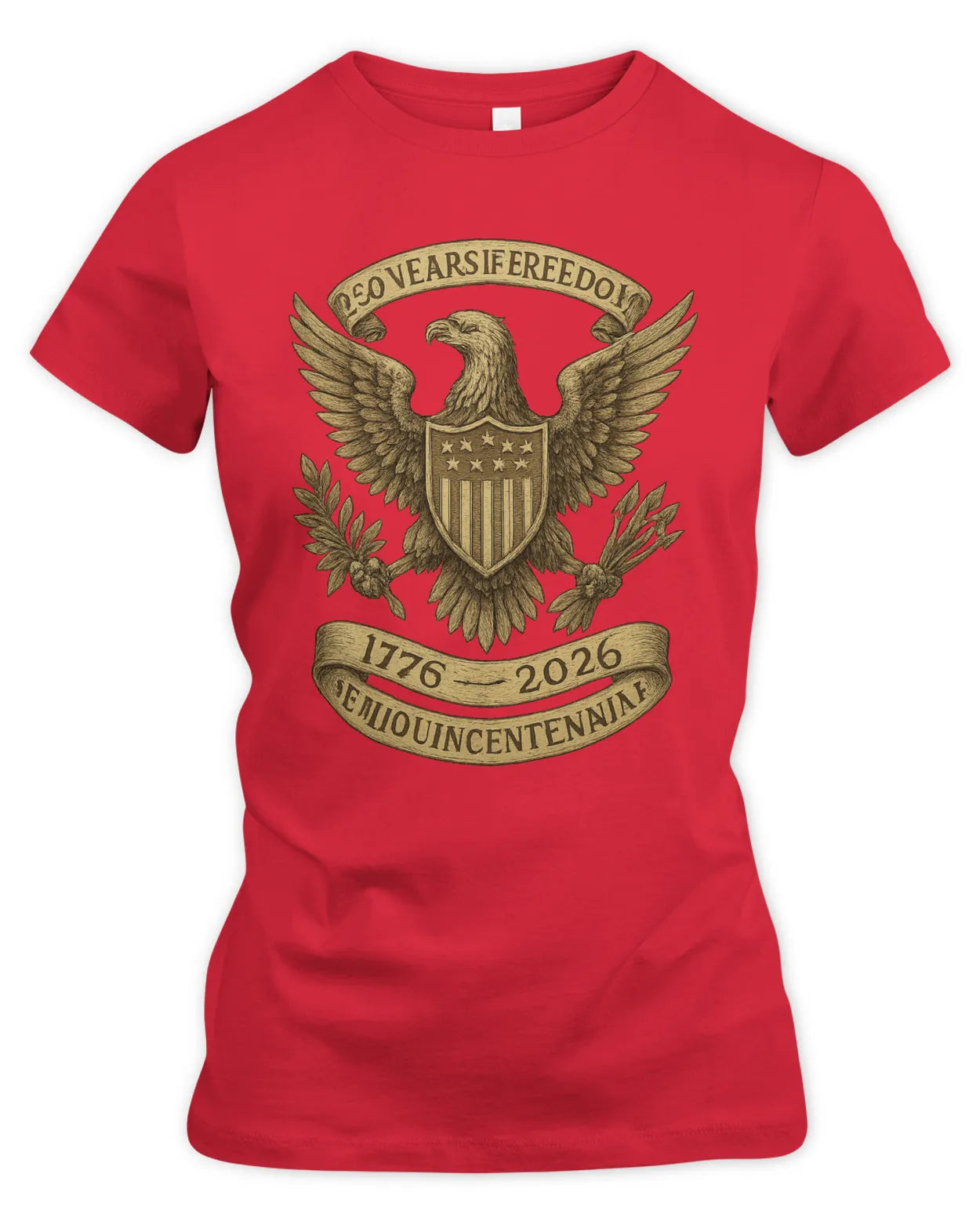 1776–2026 Patriotic Eagle Crest Women's Semiquincentennial Tee