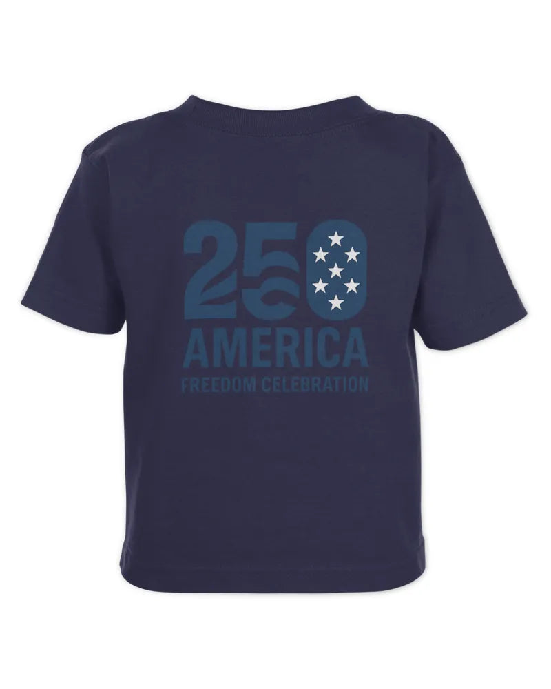 1776–2026 Patriotic Eagle Crest Toddler Cotton Jersey Tee
