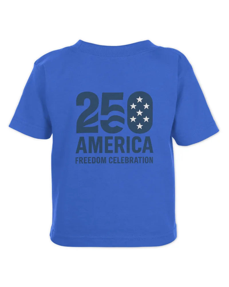 1776–2026 Patriotic Eagle Crest Toddler Cotton Jersey Tee