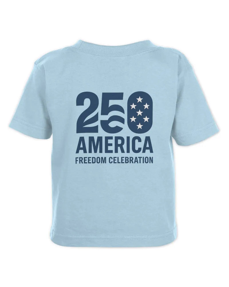 1776–2026 Patriotic Eagle Crest Toddler Cotton Jersey Tee