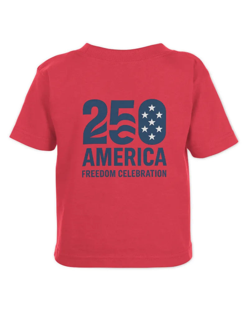 1776–2026 Patriotic Eagle Crest Toddler Cotton Jersey Tee