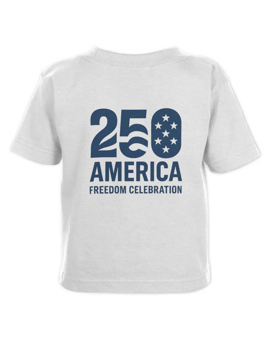 1776–2026 Patriotic Eagle Crest Toddler Cotton Jersey Tee